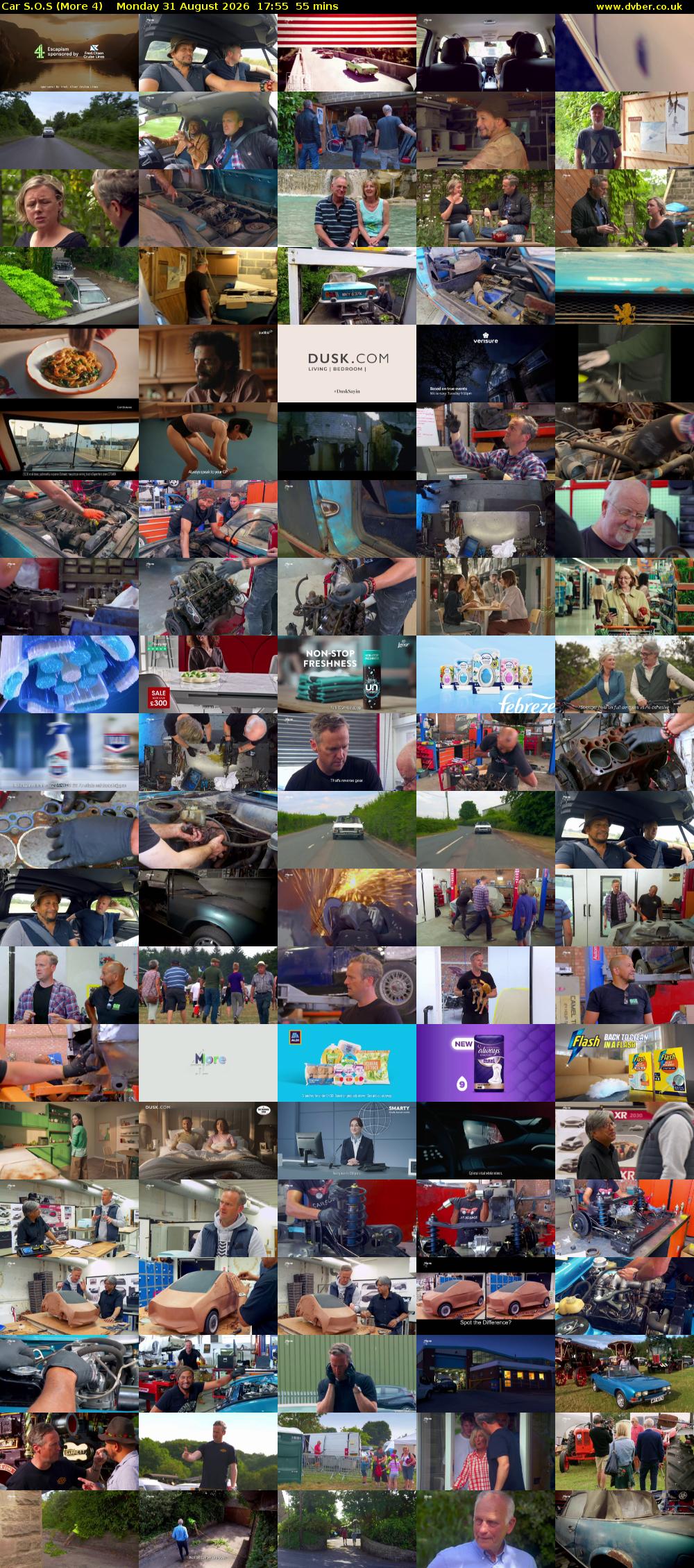Car S.O.S (More 4) Monday 31 August 2026 17:55 - 18:50