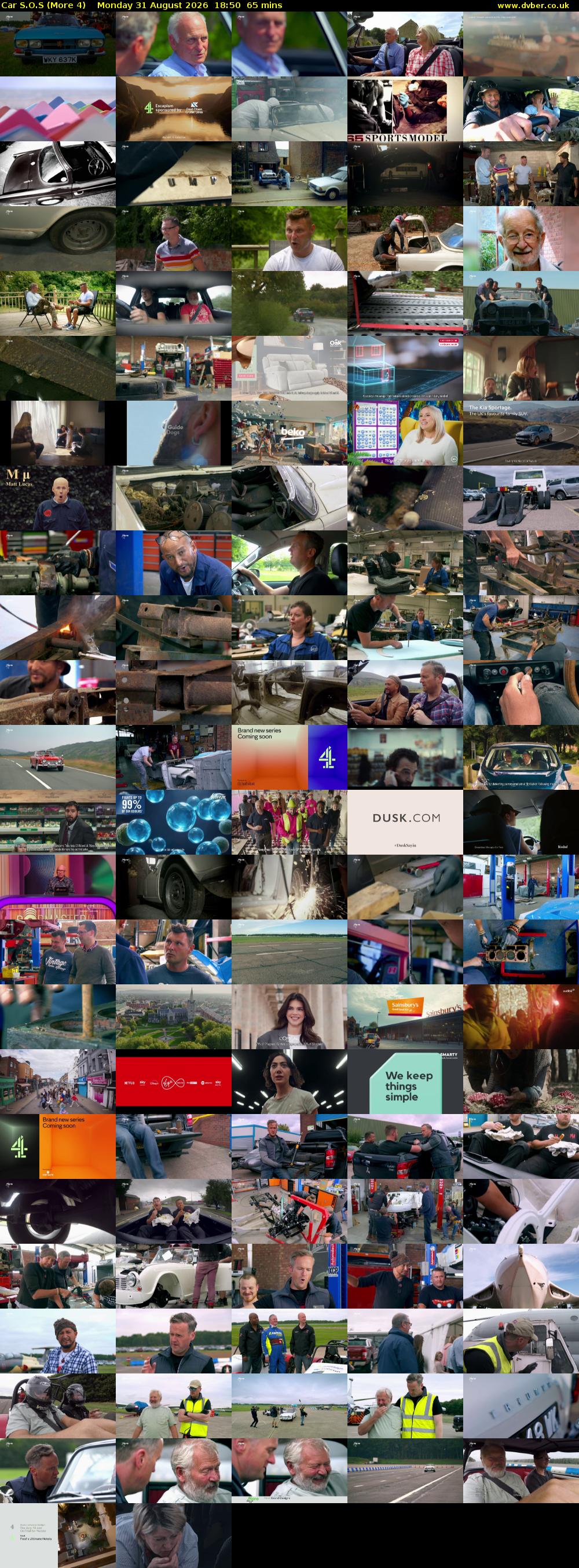 Car S.O.S (More 4) Monday 31 August 2026 18:50 - 19:55