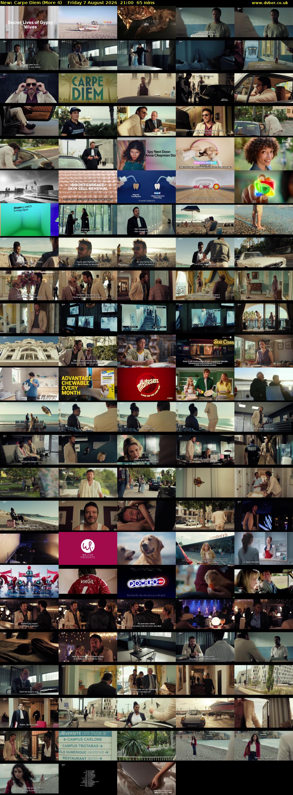 Carpe Diem (More 4) Friday 7 August 2026 21:00 - 22:05