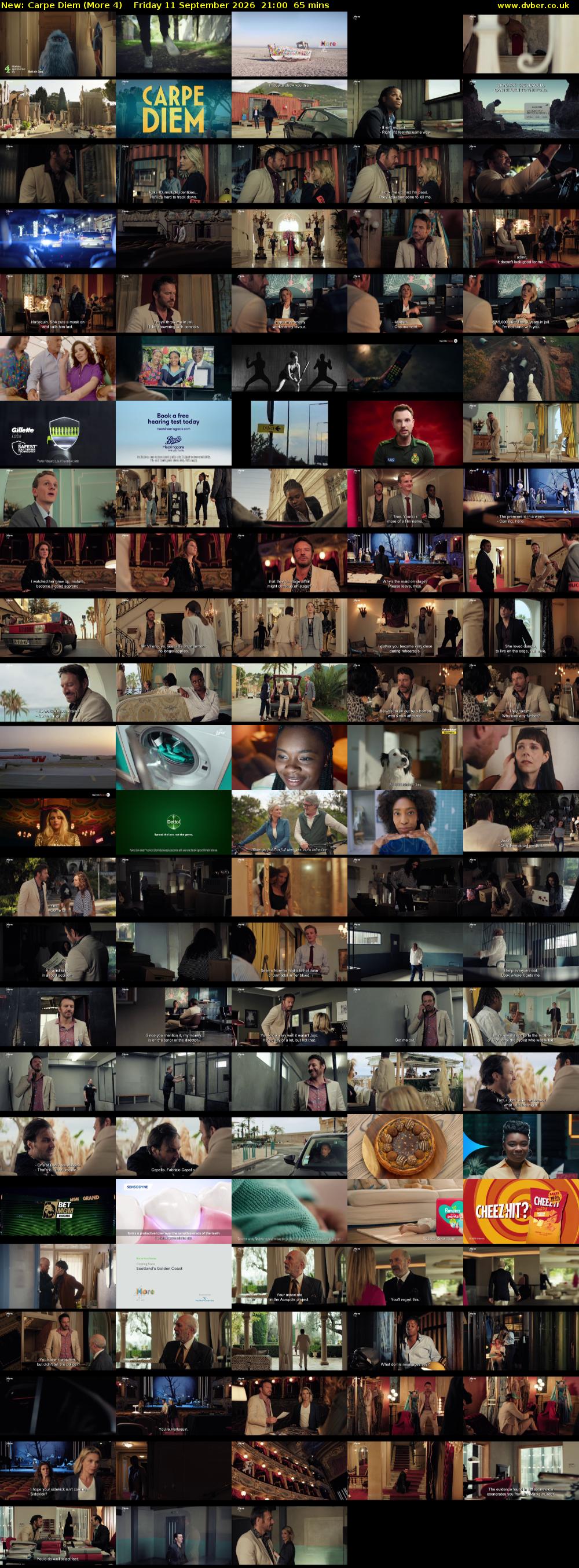 Carpe Diem (More 4) Friday 11 September 2026 21:00 - 22:05