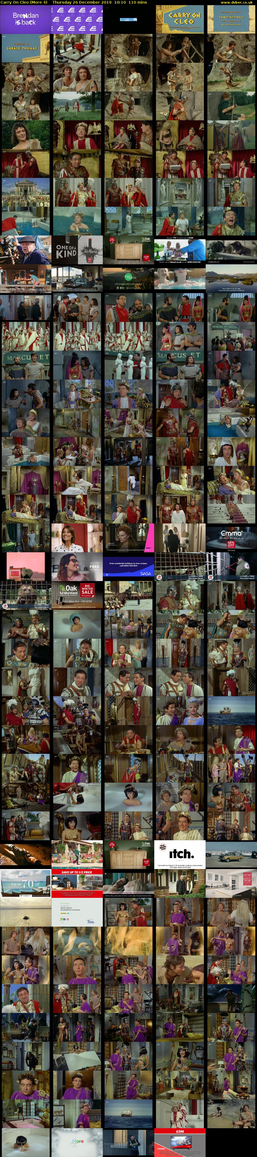 Carry On Cleo (More 4) Thursday 26 December 2019 10:10 - 12:00