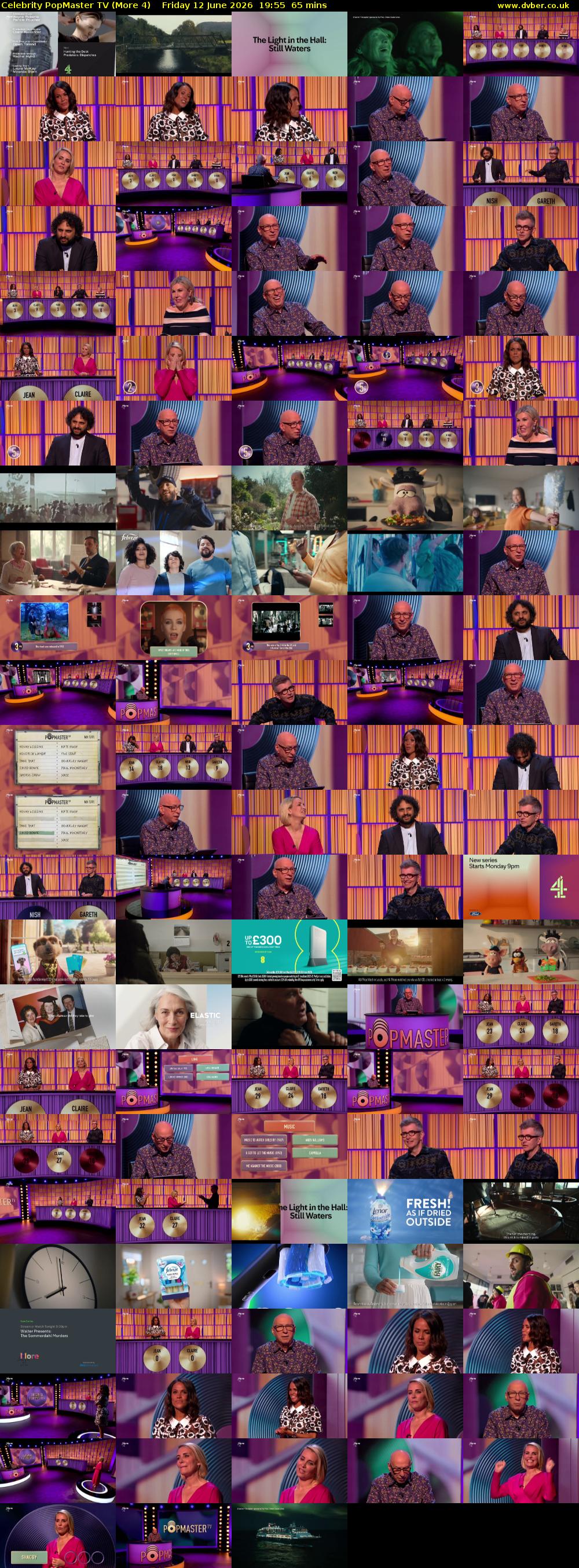 Celebrity PopMaster TV (More 4) Friday 12 June 2026 19:55 - 21:00