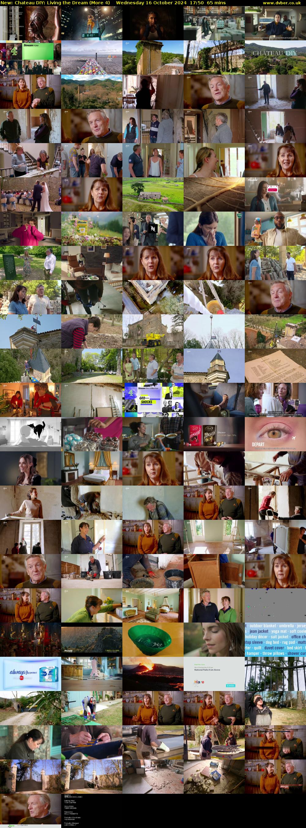 Chateau DIY: Living the Dream (More 4) Wednesday 16 October 2024 17:50 - 18:55