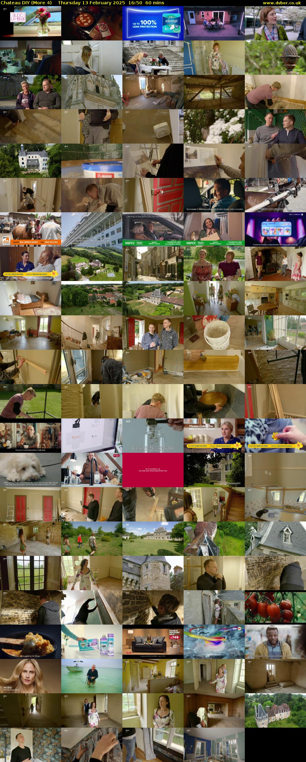 Chateau DIY (More 4) Thursday 13 February 2025 16:50 - 17:50