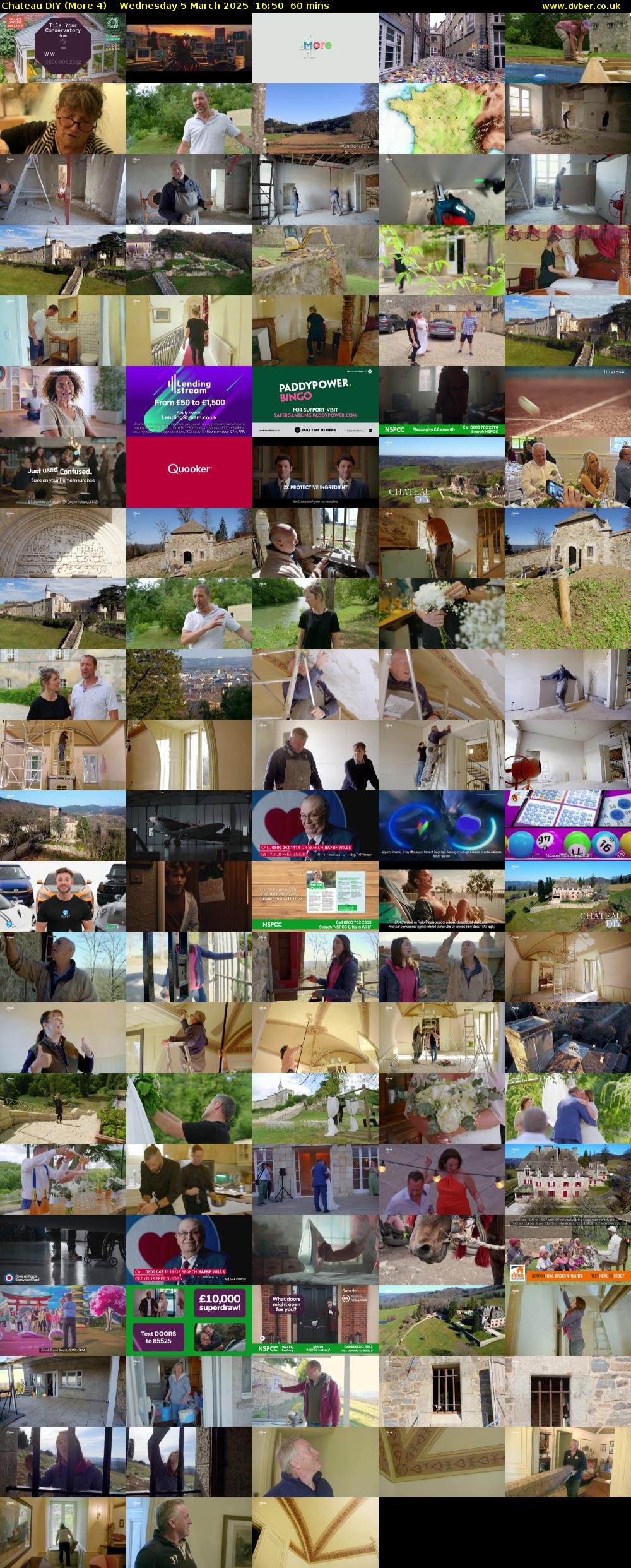 Chateau DIY (More 4) Wednesday 5 March 2025 16:50 - 17:50