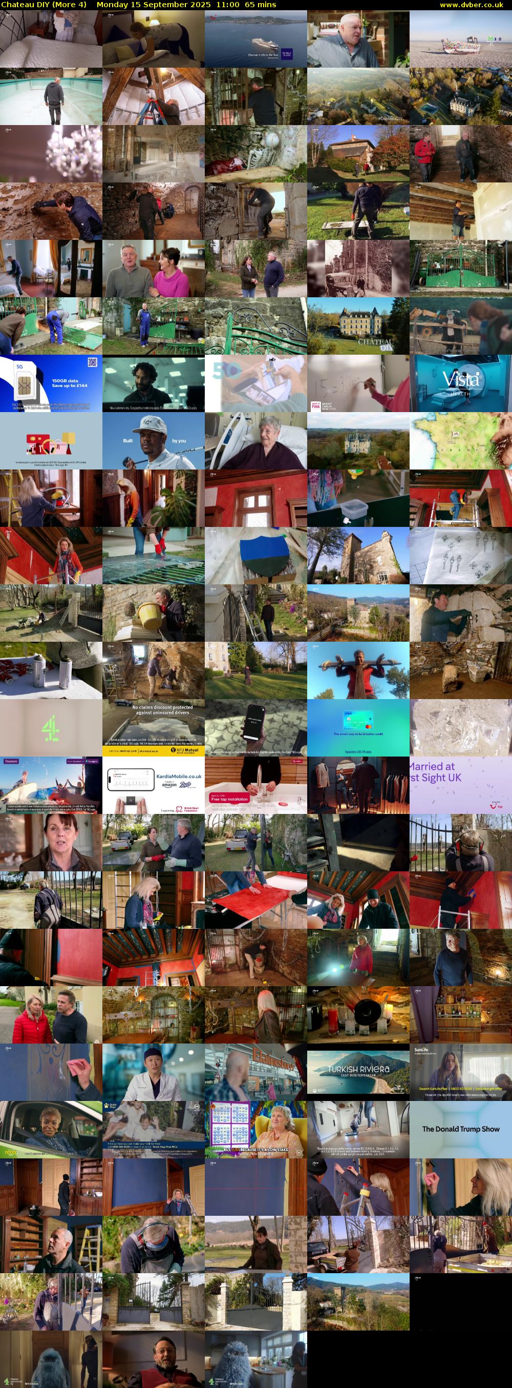 Chateau DIY (More 4) Monday 15 September 2025 11:00 - 12:05