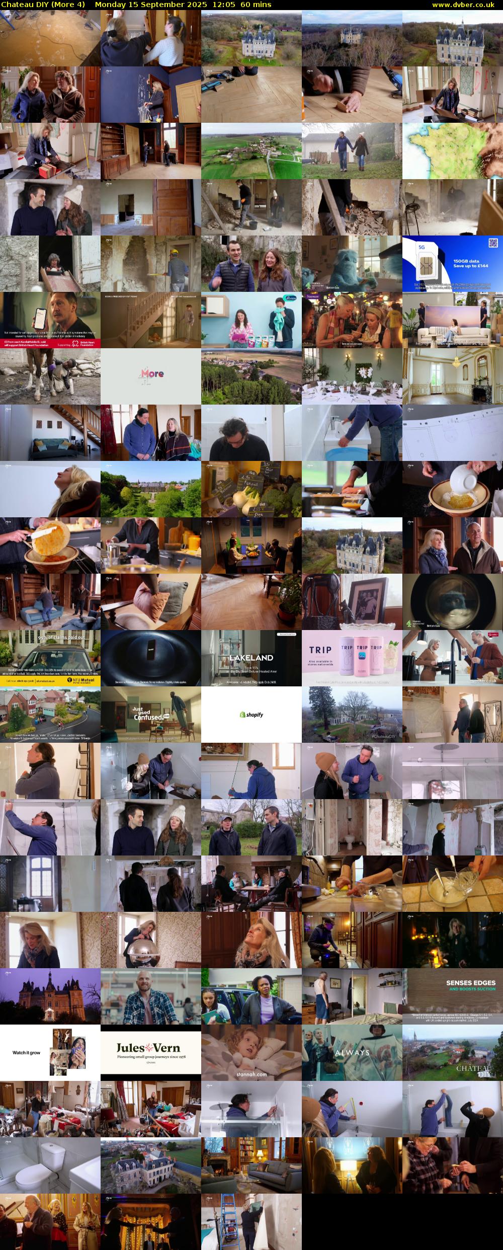 Chateau DIY (More 4) Monday 15 September 2025 12:05 - 13:05