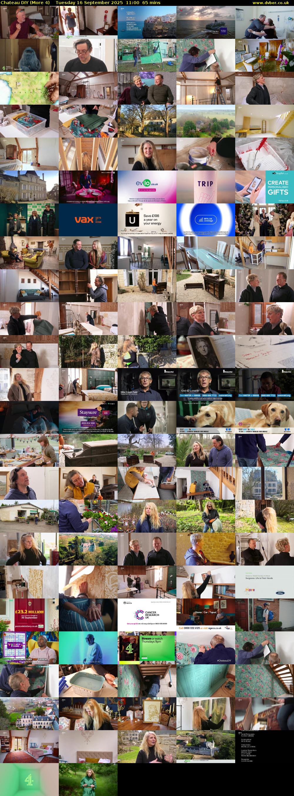 Chateau DIY (More 4) Tuesday 16 September 2025 11:00 - 12:05