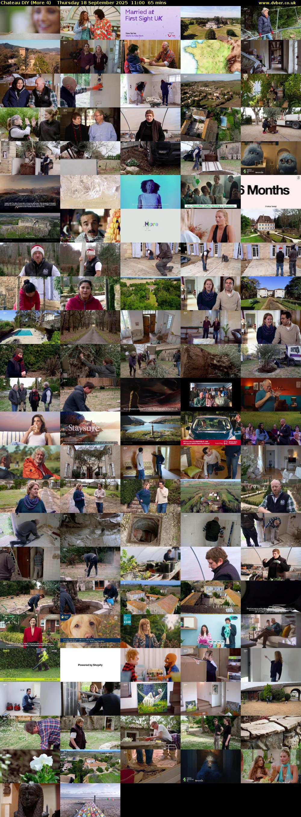 Chateau DIY (More 4) Thursday 18 September 2025 11:00 - 12:05