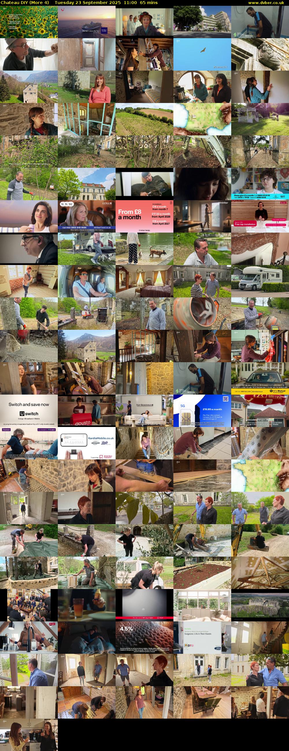 Chateau DIY (More 4) Tuesday 23 September 2025 11:00 - 12:05