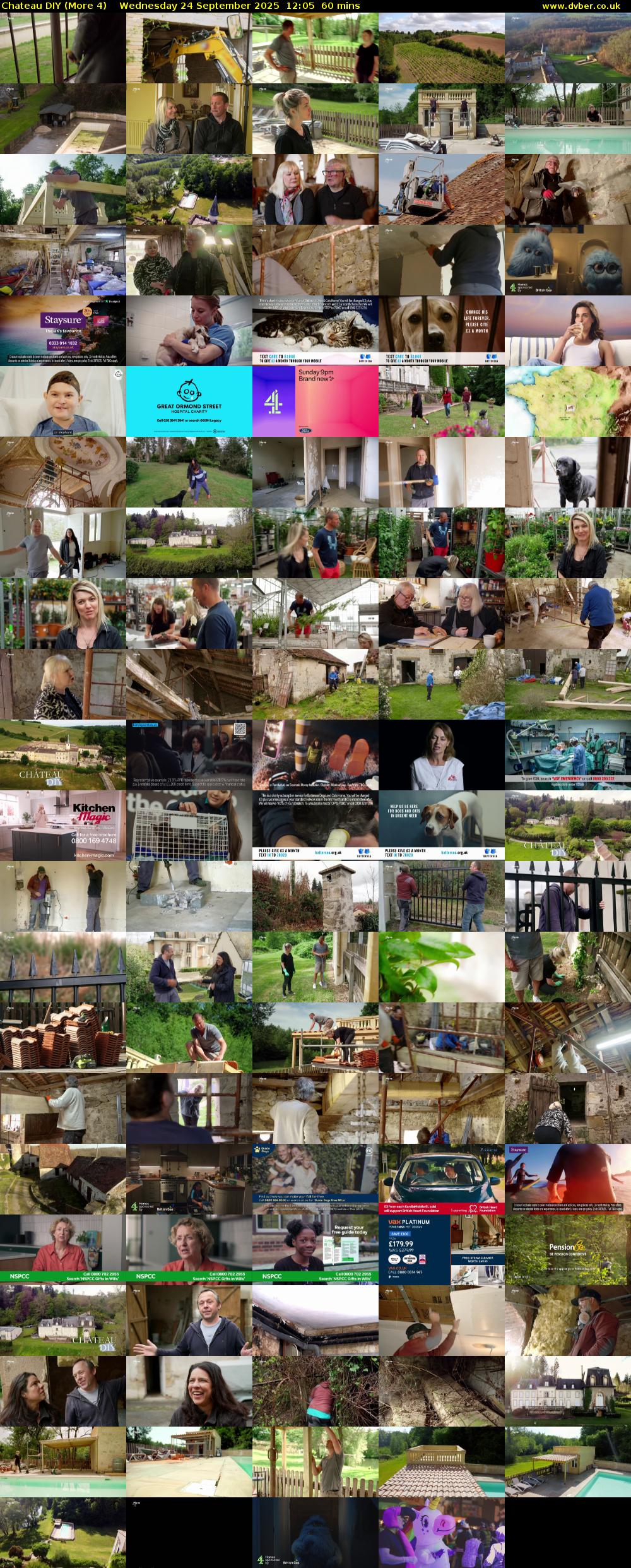 Chateau DIY (More 4) Wednesday 24 September 2025 12:05 - 13:05