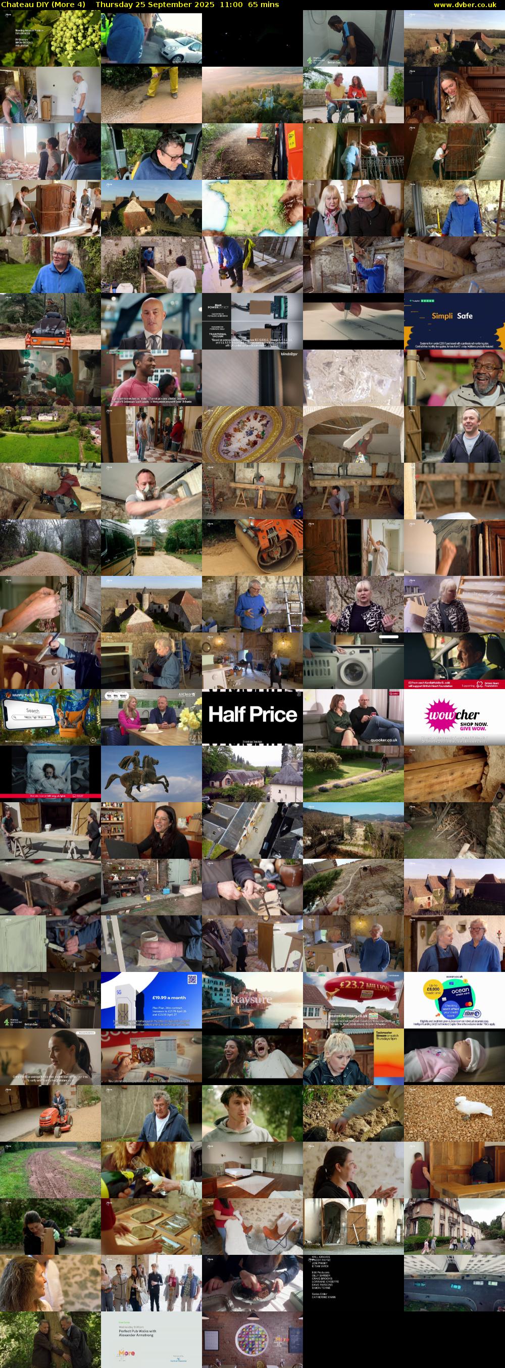 Chateau DIY (More 4) Thursday 25 September 2025 11:00 - 12:05