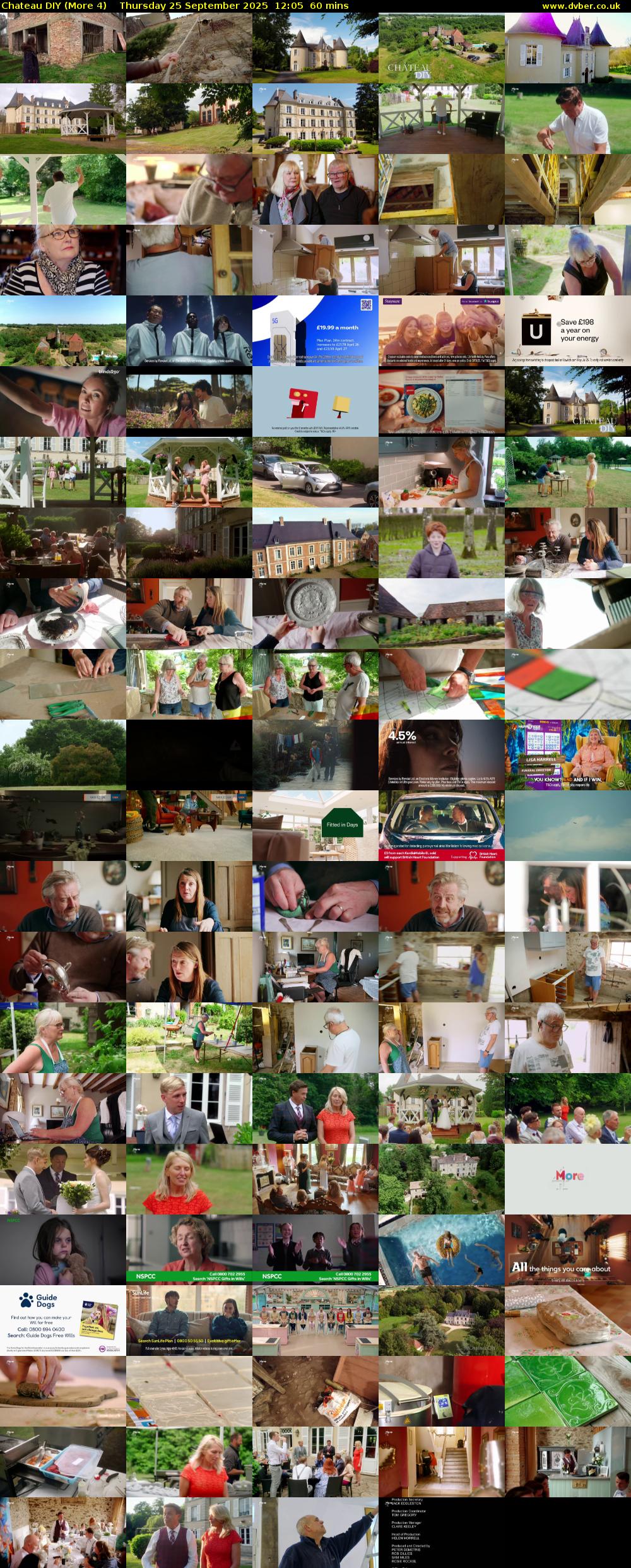Chateau DIY (More 4) Thursday 25 September 2025 12:05 - 13:05