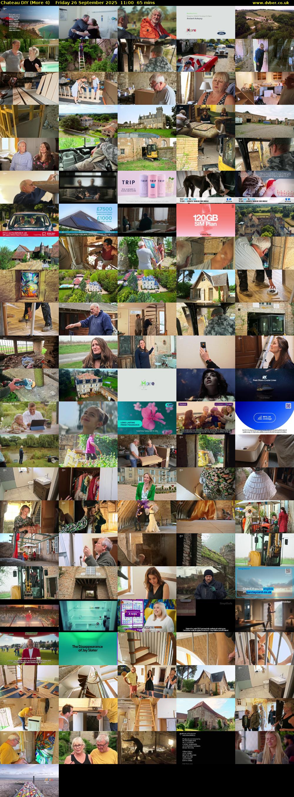 Chateau DIY (More 4) Friday 26 September 2025 11:00 - 12:05