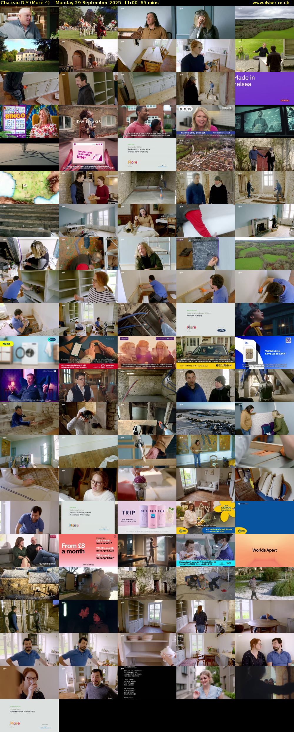 Chateau DIY (More 4) Monday 29 September 2025 11:00 - 12:05