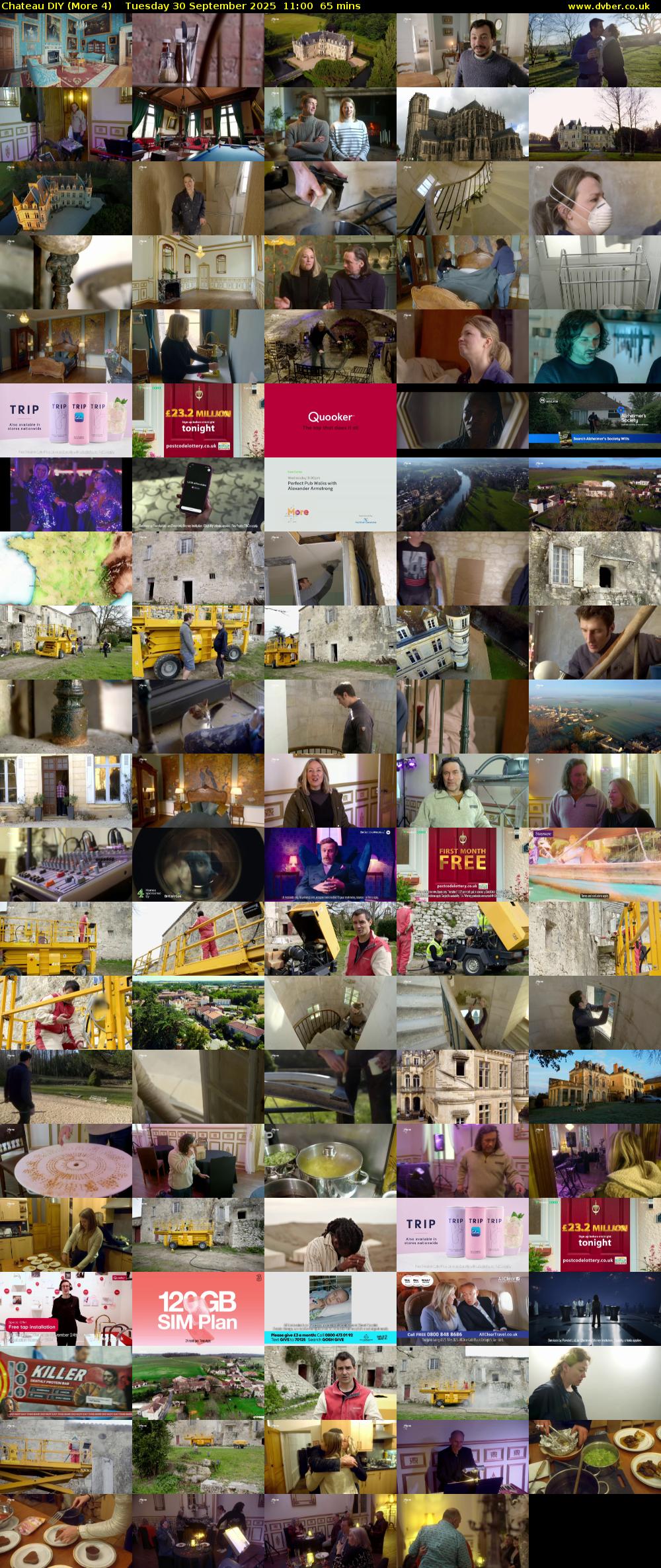 Chateau DIY (More 4) Tuesday 30 September 2025 11:00 - 12:05