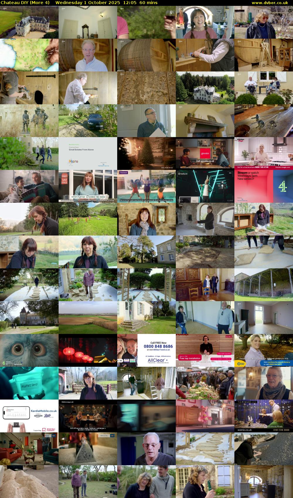 Chateau DIY (More 4) Wednesday 1 October 2025 12:05 - 13:05