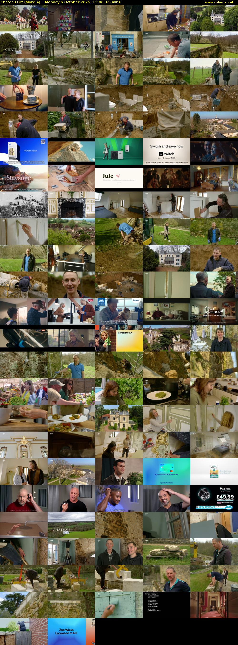 Chateau DIY (More 4) Monday 6 October 2025 11:00 - 12:05