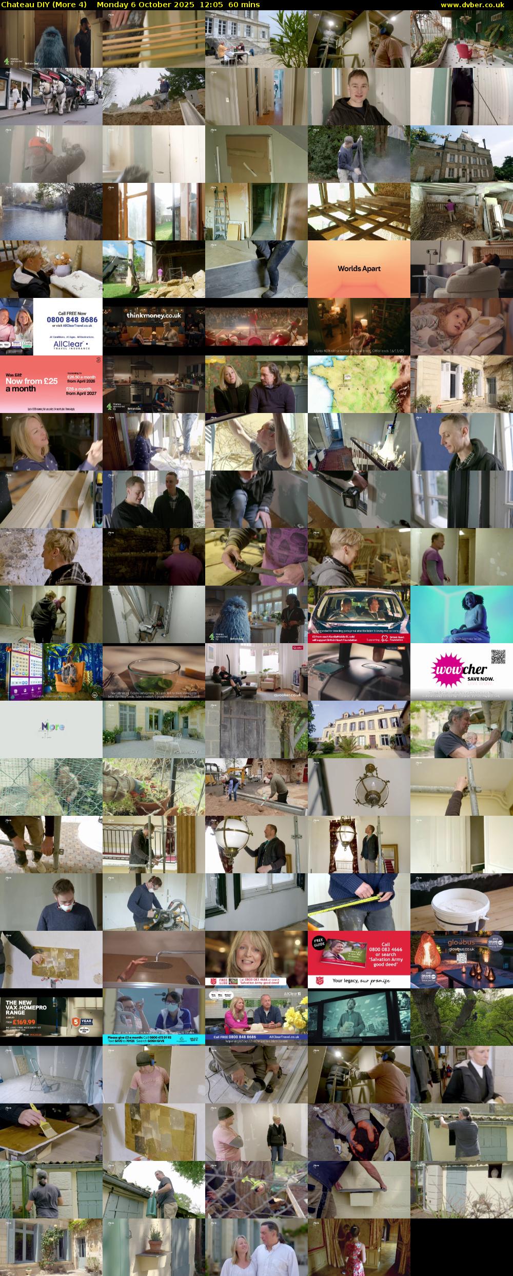 Chateau DIY (More 4) Monday 6 October 2025 12:05 - 13:05