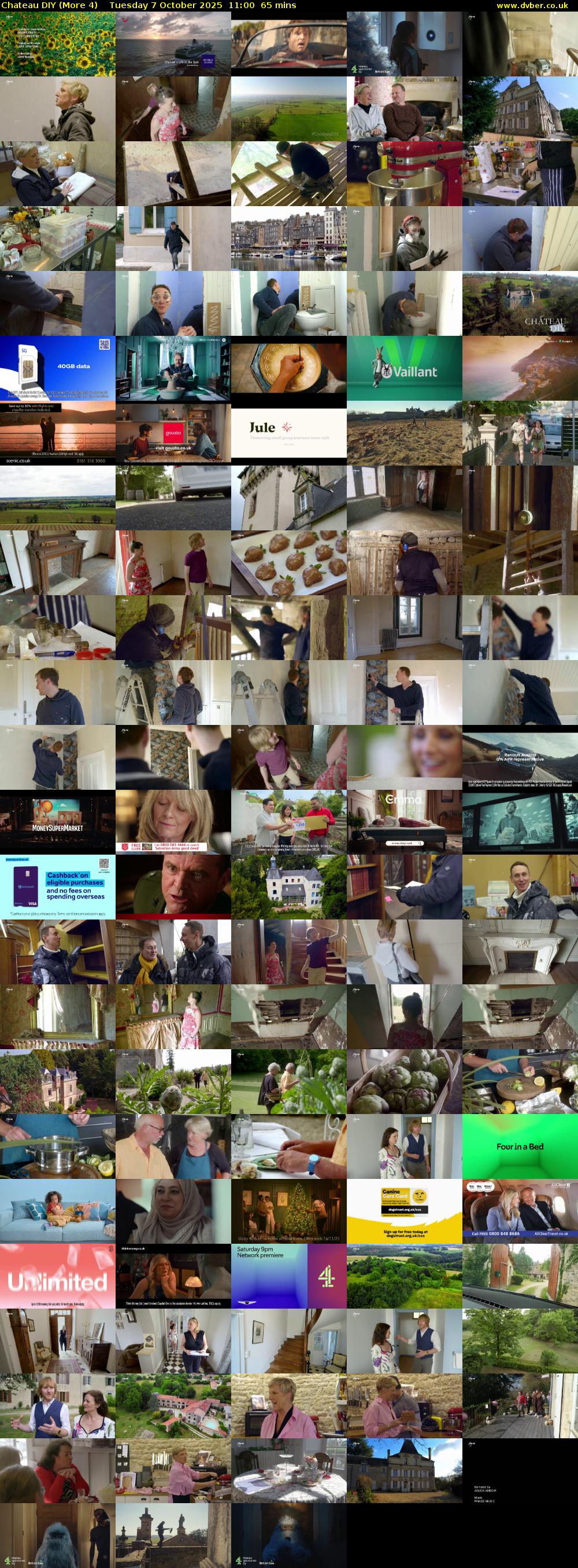 Chateau DIY (More 4) Tuesday 7 October 2025 11:00 - 12:05