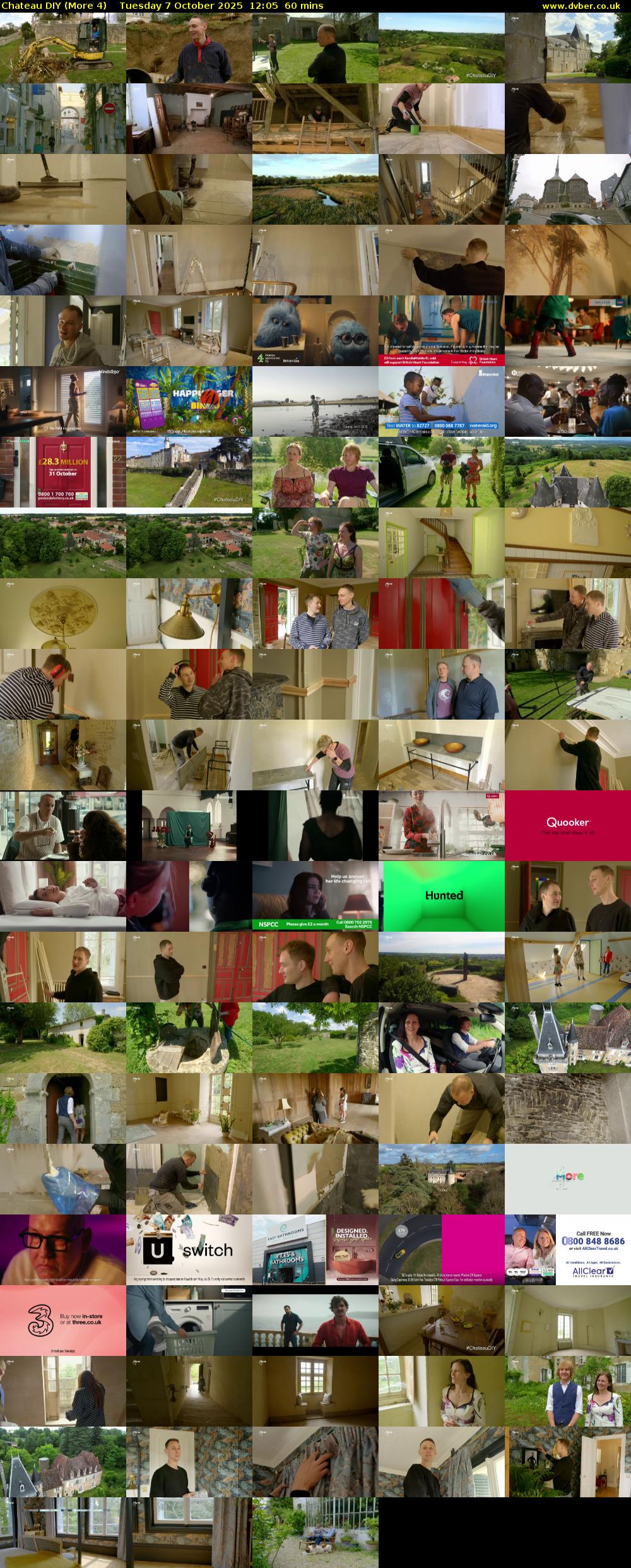 Chateau DIY (More 4) Tuesday 7 October 2025 12:05 - 13:05