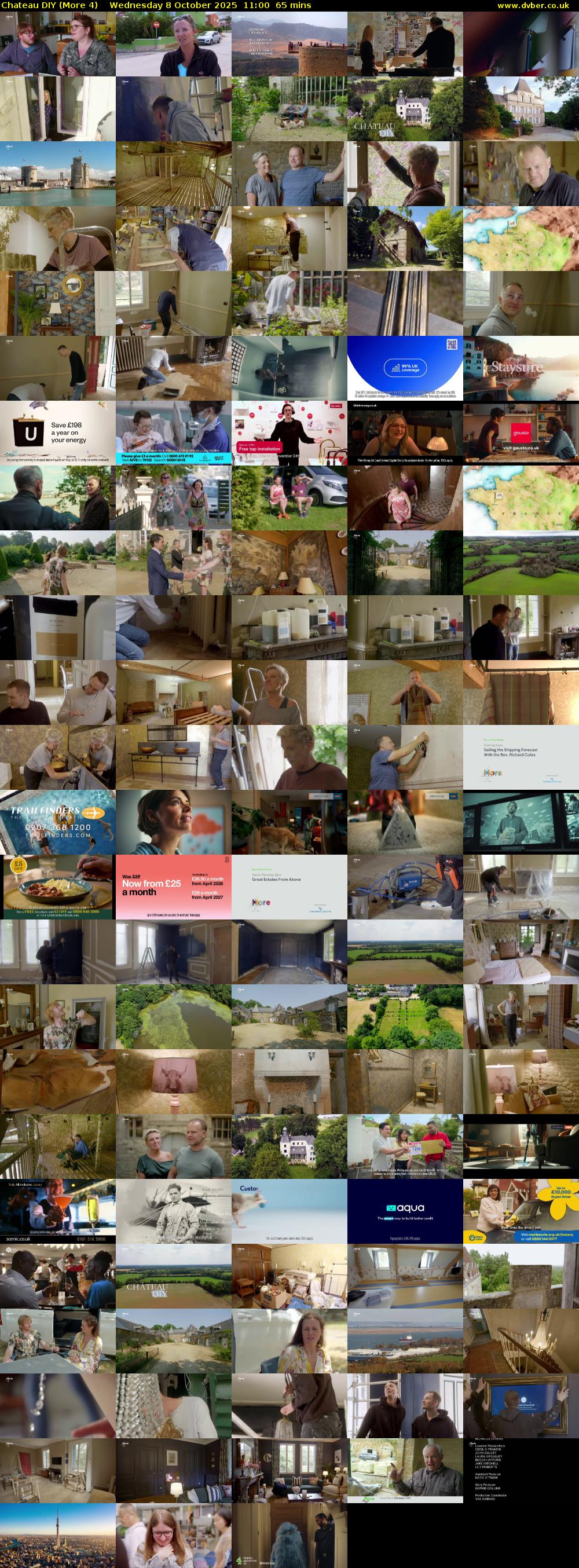 Chateau DIY (More 4) Wednesday 8 October 2025 11:00 - 12:05