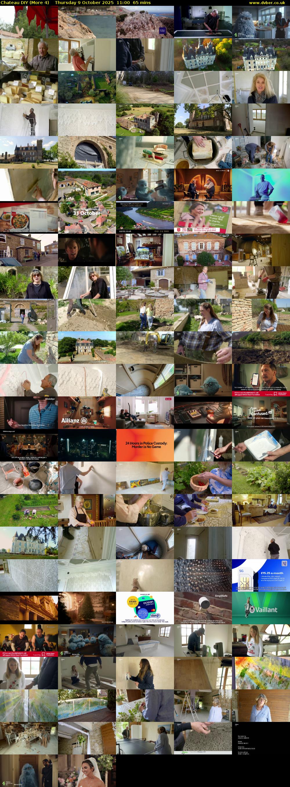 Chateau DIY (More 4) Thursday 9 October 2025 11:00 - 12:05