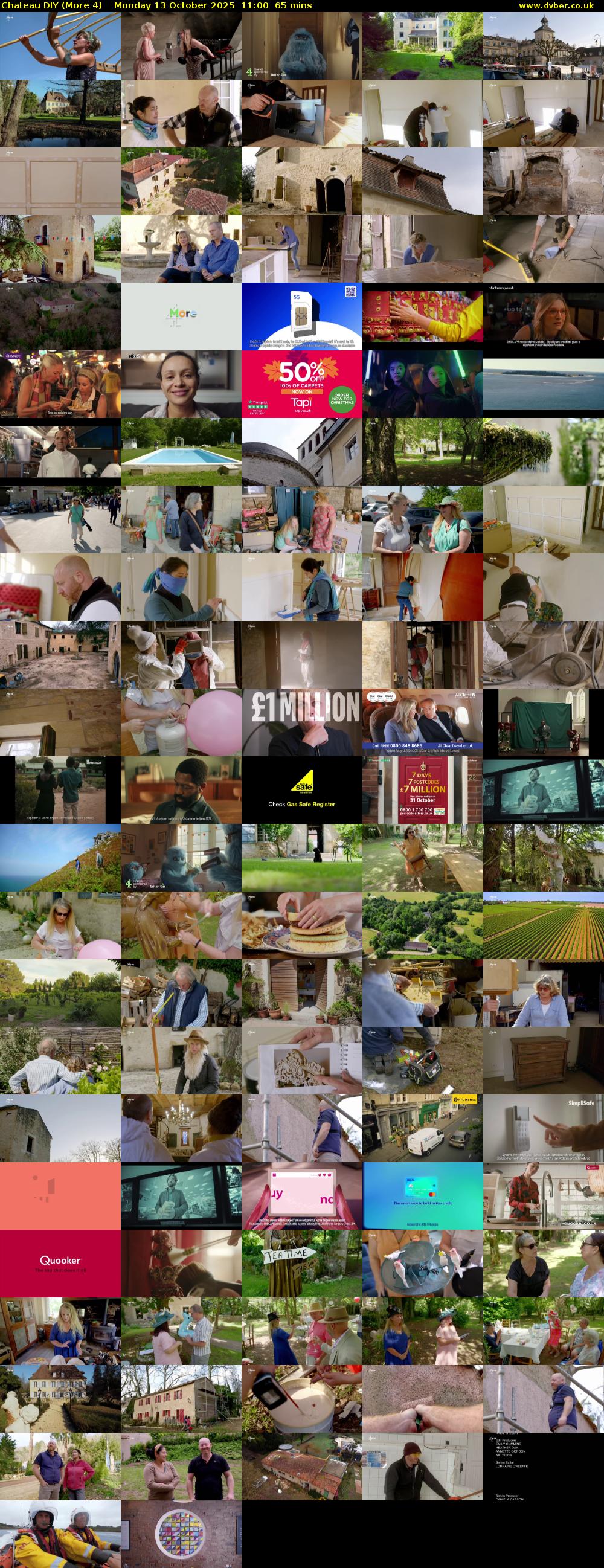 Chateau DIY (More 4) Monday 13 October 2025 11:00 - 12:05