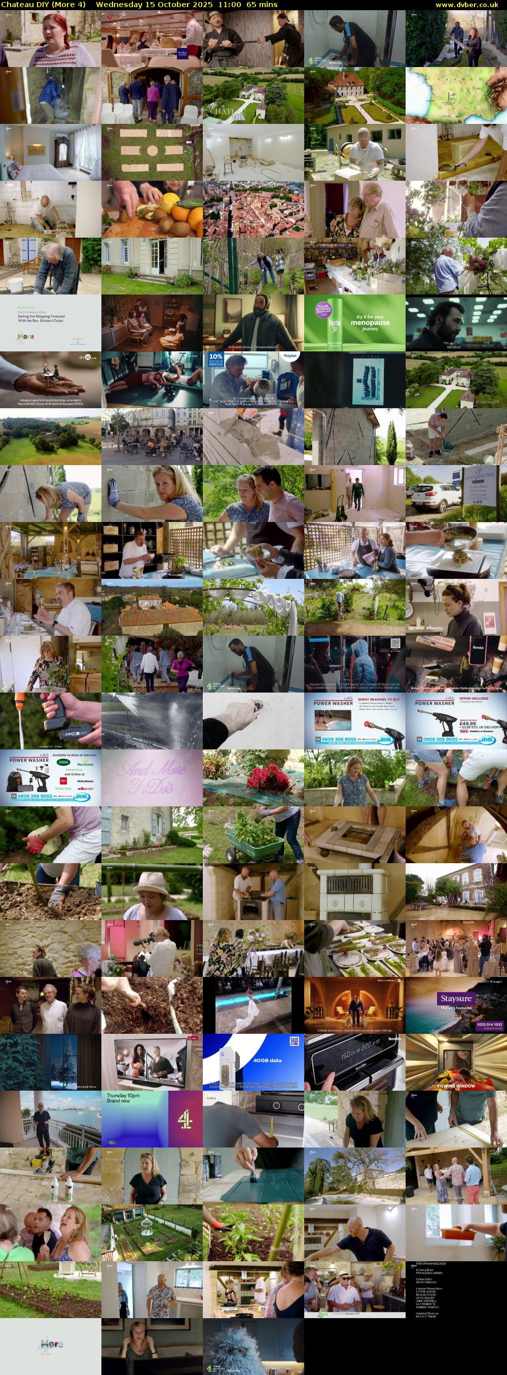 Chateau DIY (More 4) Wednesday 15 October 2025 11:00 - 12:05