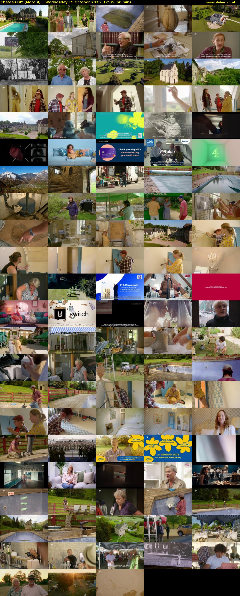 Chateau DIY (More 4) Wednesday 15 October 2025 12:05 - 13:05