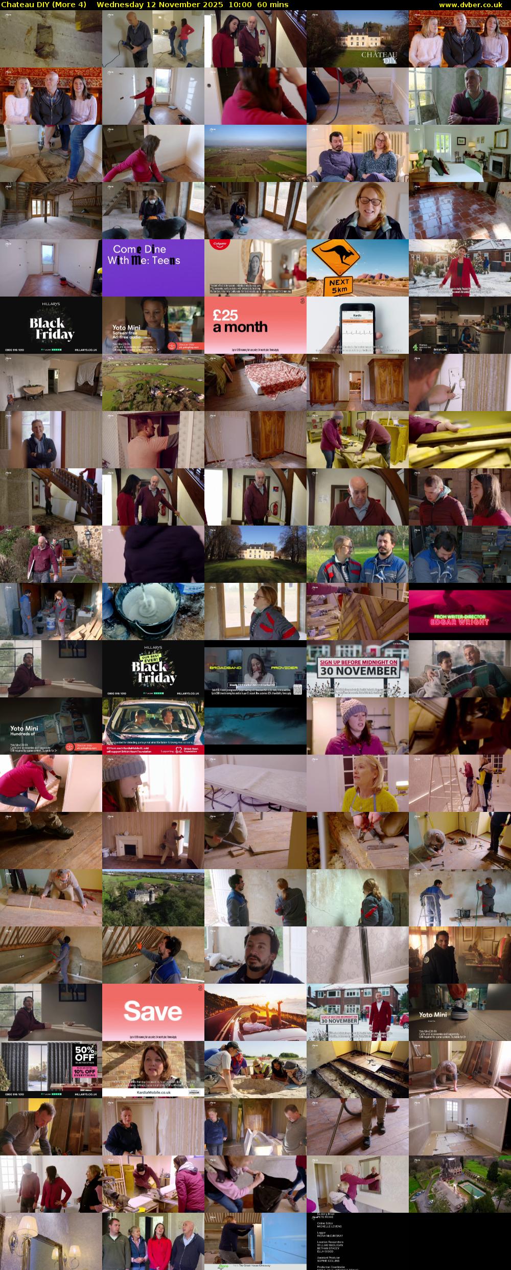 Chateau DIY (More 4) Wednesday 12 November 2025 10:00 - 11:00