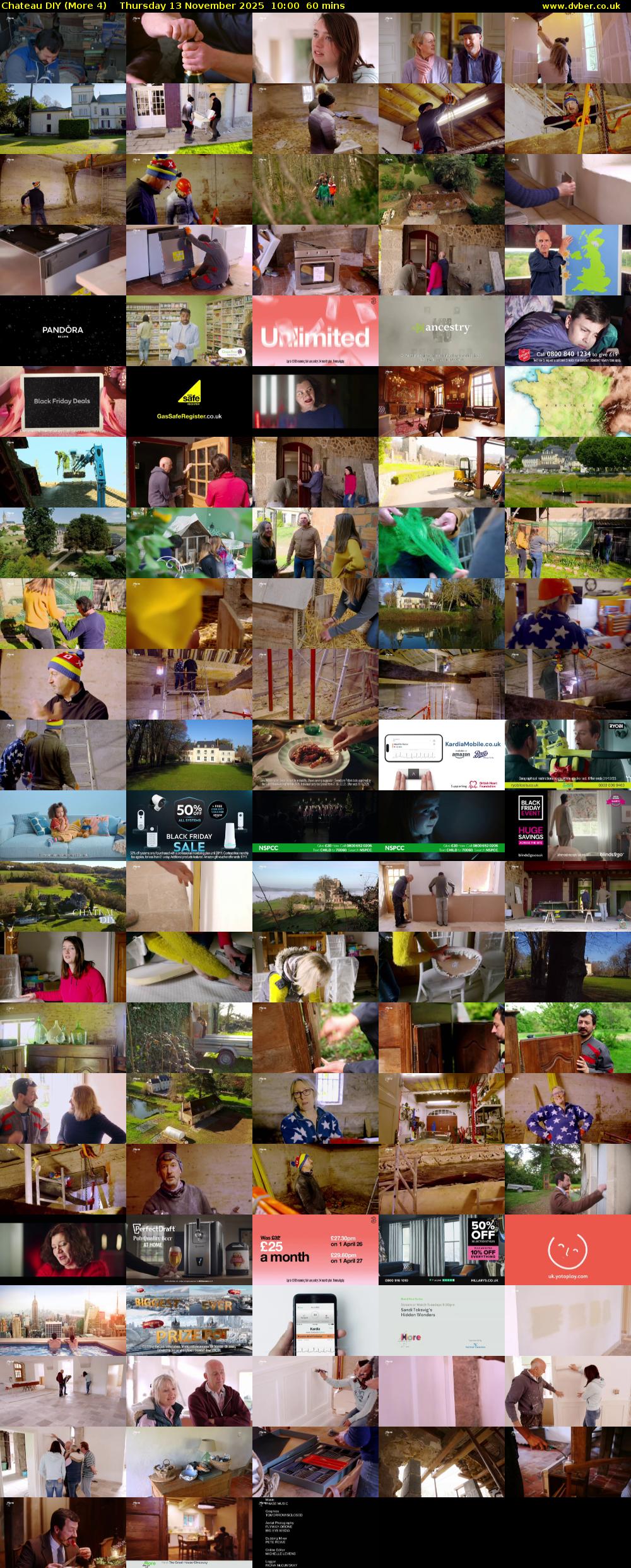 Chateau DIY (More 4) Thursday 13 November 2025 10:00 - 11:00