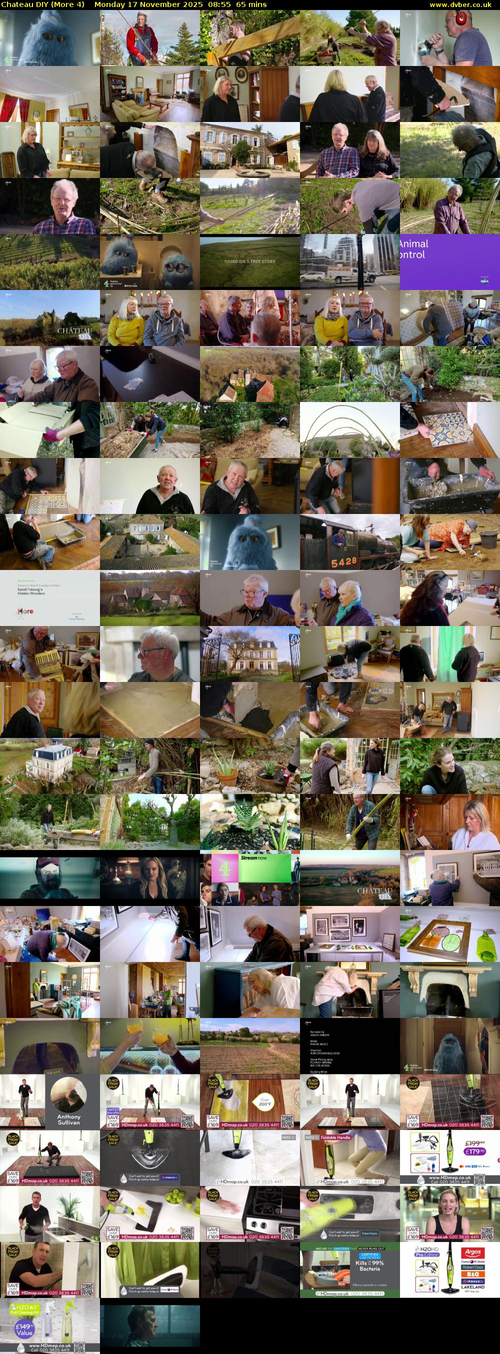 Chateau DIY (More 4) Monday 17 November 2025 08:55 - 10:00