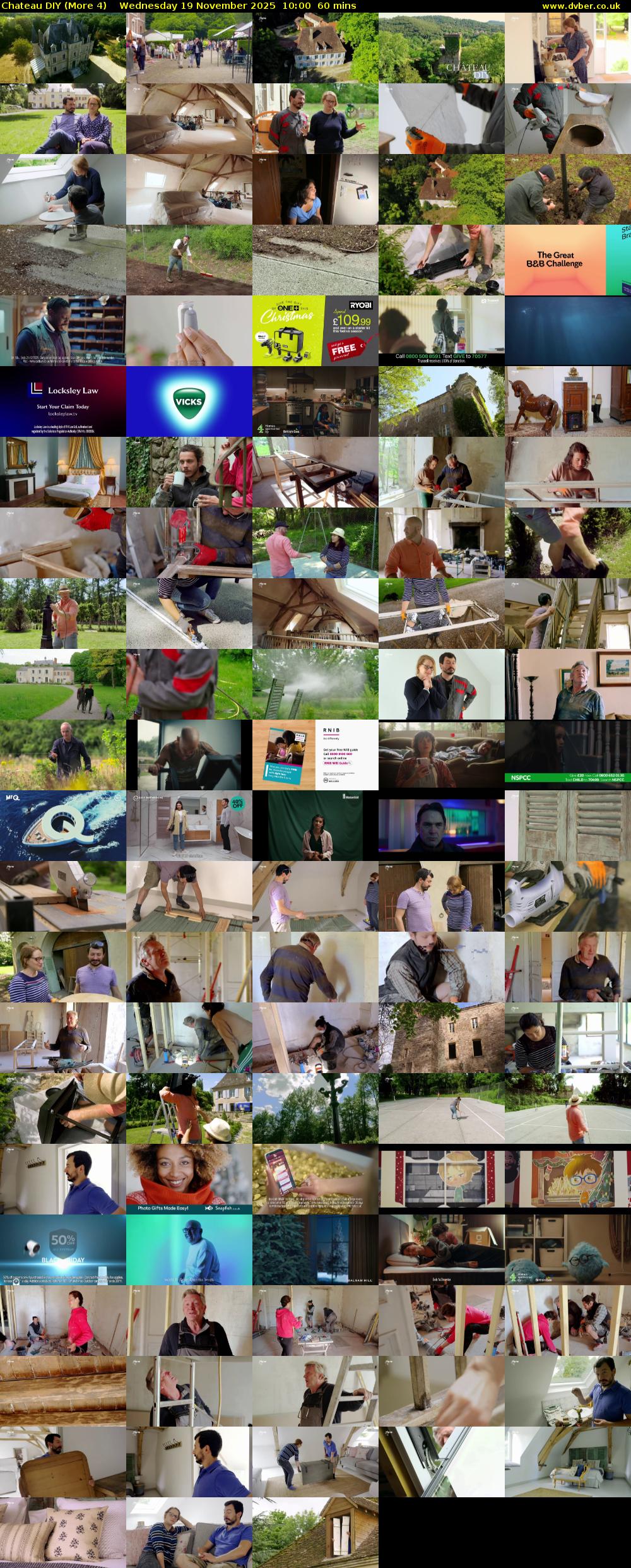 Chateau DIY (More 4) Wednesday 19 November 2025 10:00 - 11:00