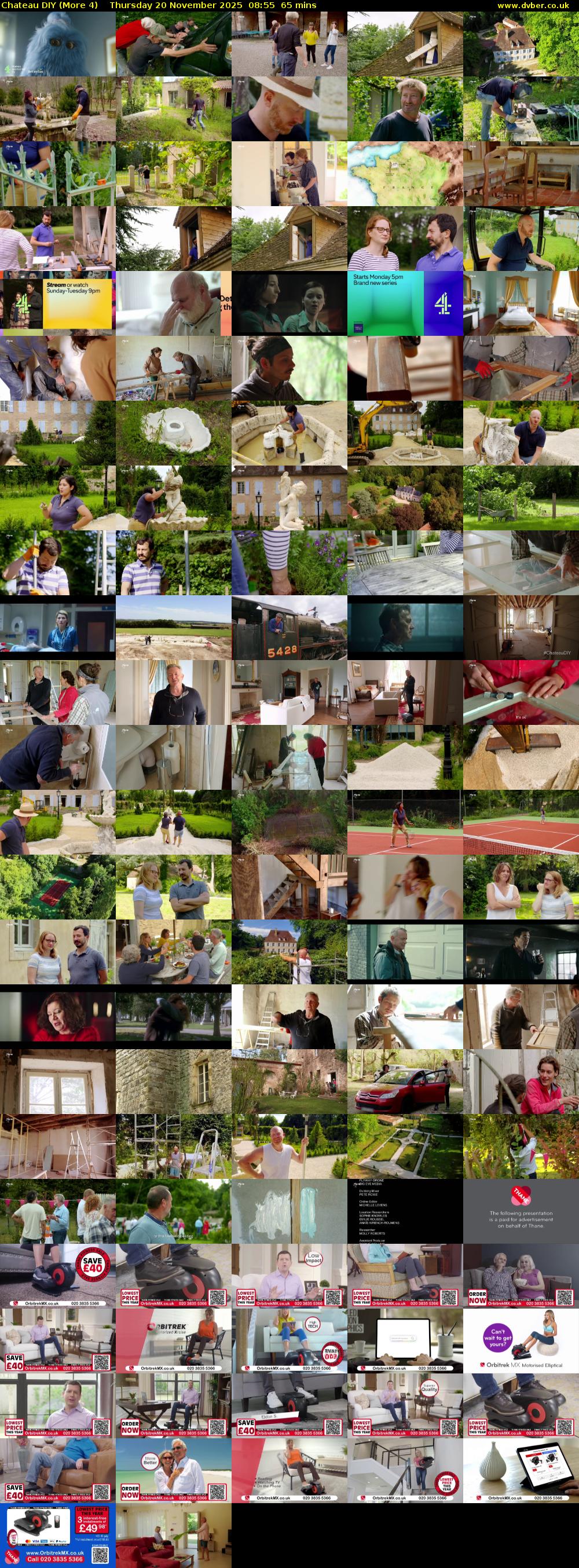 Chateau DIY (More 4) Thursday 20 November 2025 08:55 - 10:00