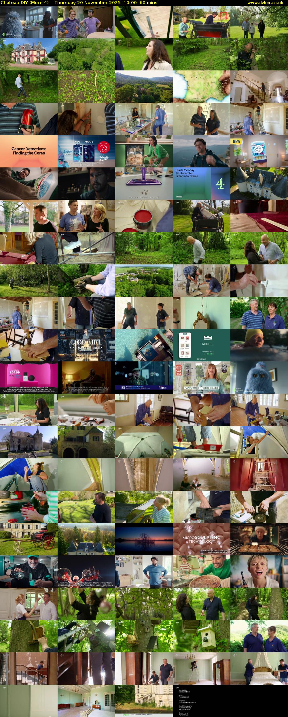 Chateau DIY (More 4) Thursday 20 November 2025 10:00 - 11:00