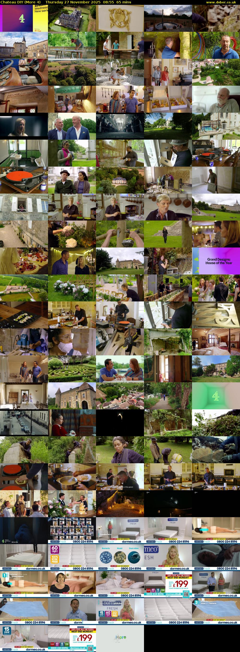 Chateau DIY (More 4) Thursday 27 November 2025 08:55 - 10:00