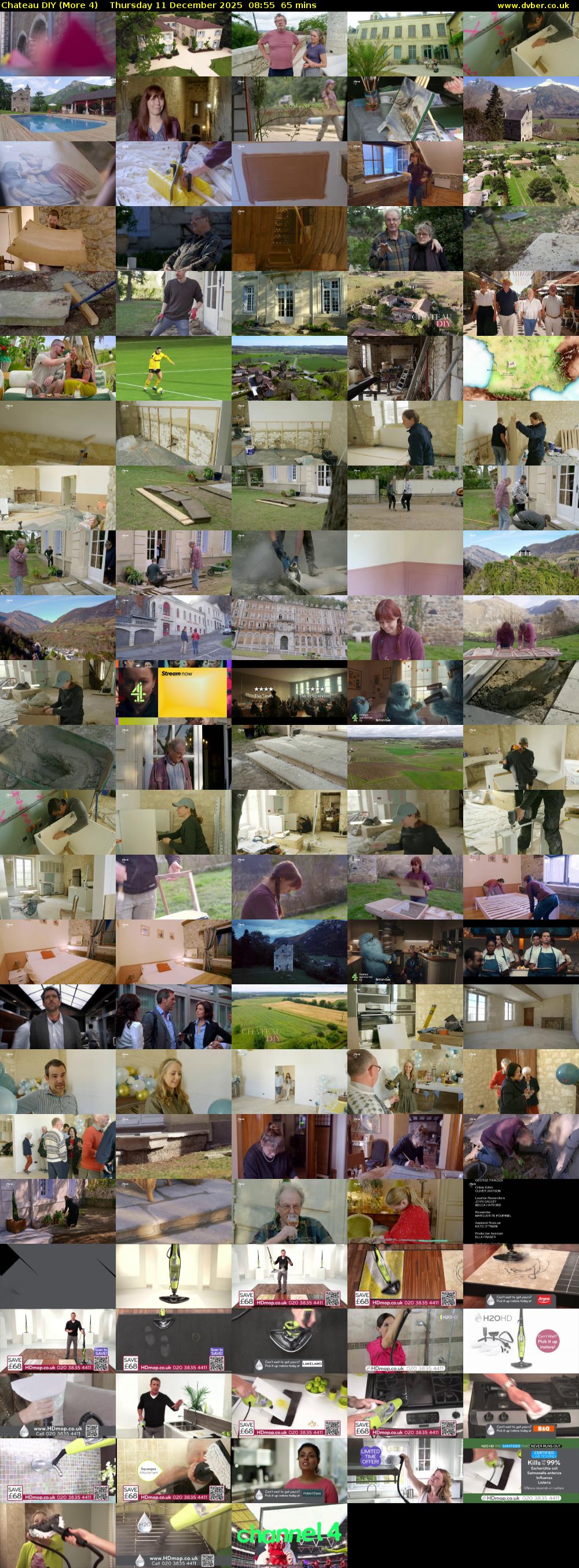 Chateau DIY (More 4) Thursday 11 December 2025 08:55 - 10:00