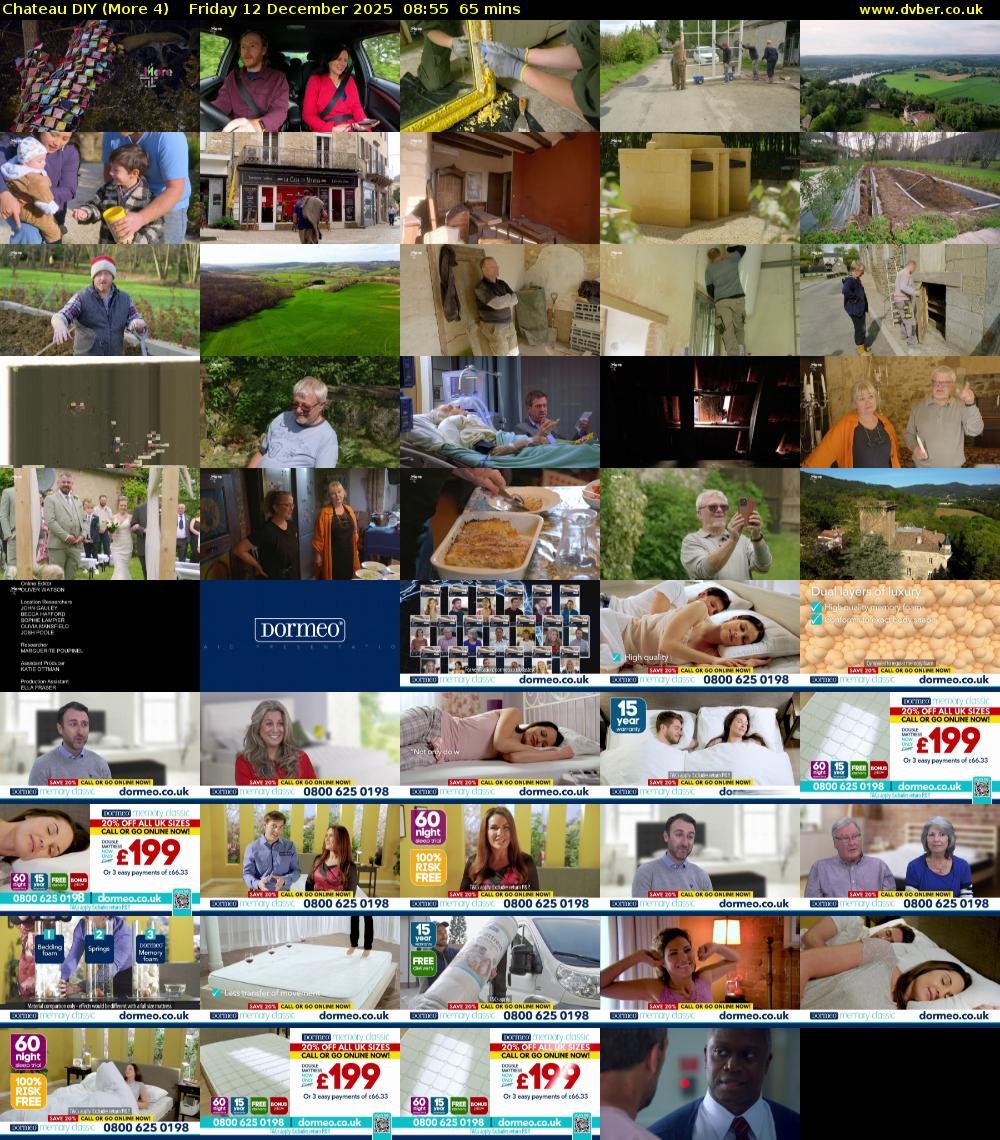 Chateau DIY (More 4) Friday 12 December 2025 08:55 - 10:00