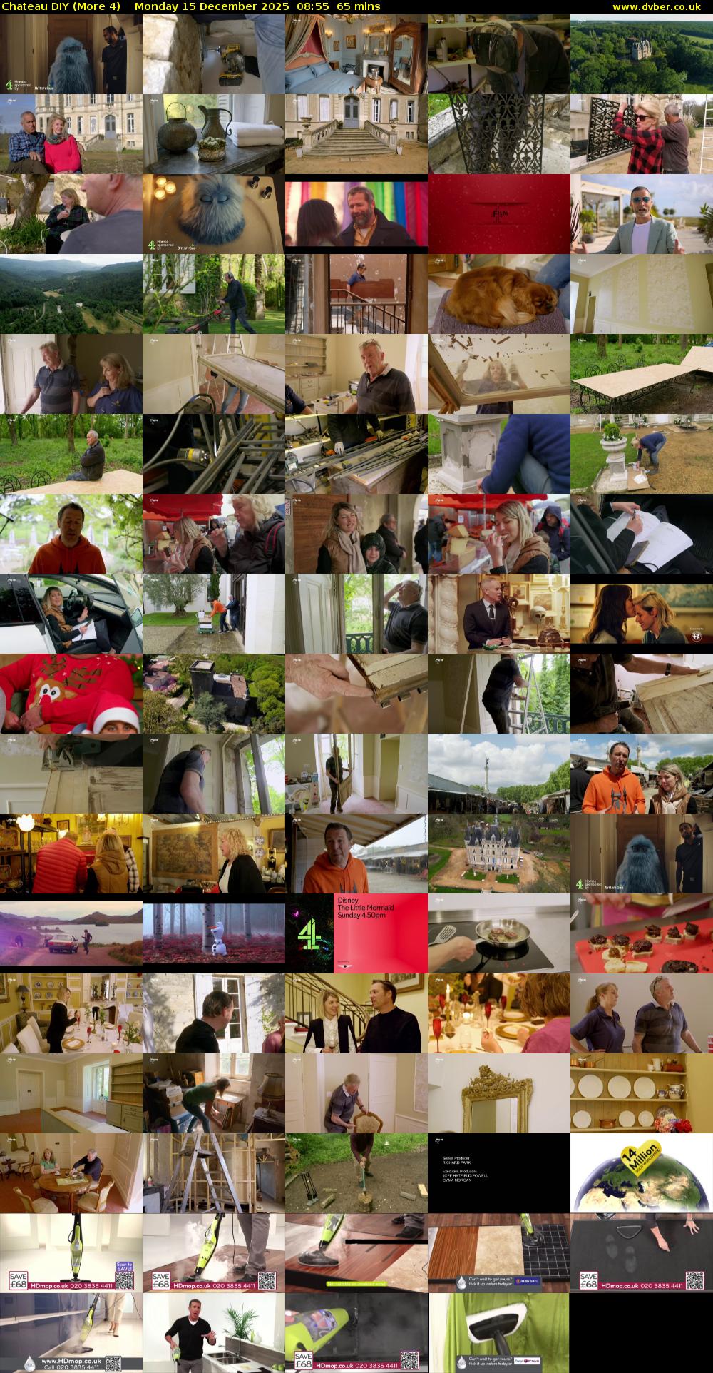 Chateau DIY (More 4) Monday 15 December 2025 08:55 - 10:00
