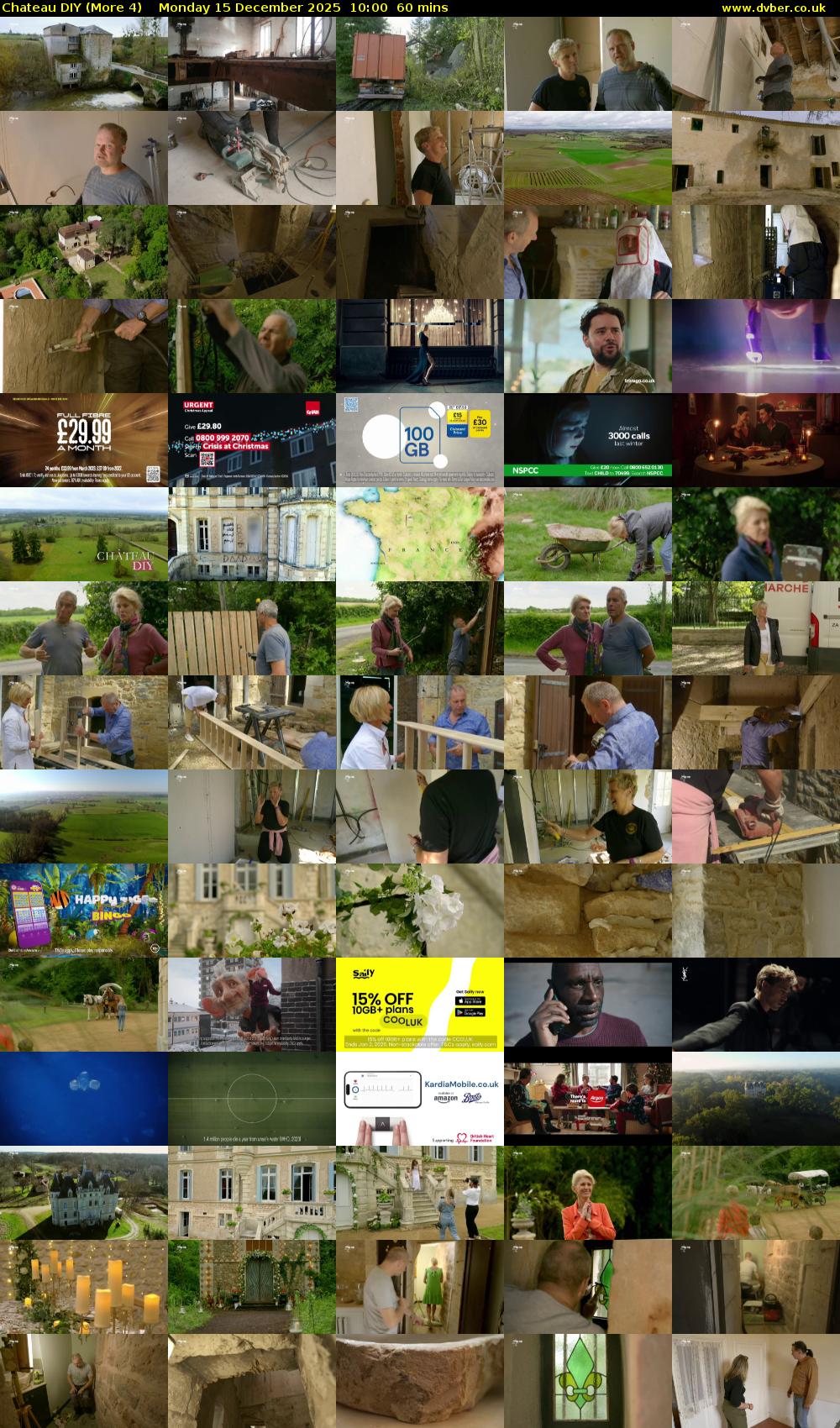 Chateau DIY (More 4) Monday 15 December 2025 10:00 - 11:00