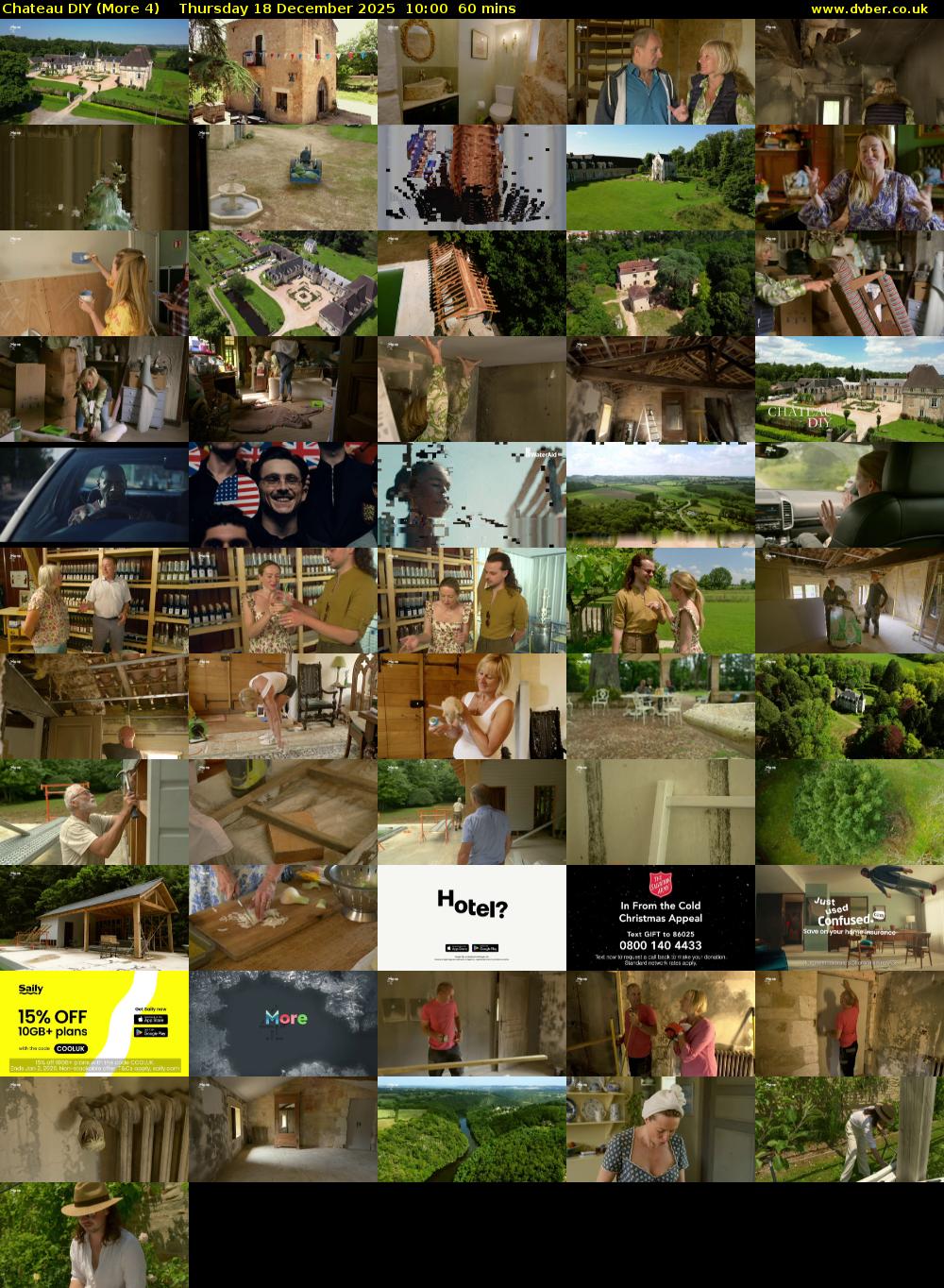 Chateau DIY (More 4) Thursday 18 December 2025 10:00 - 11:00