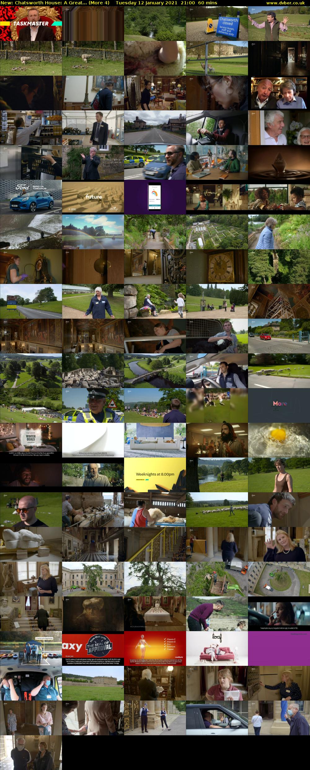 Chatsworth House: A Great... (More 4) Tuesday 12 January 2021 21:00 - 22:00