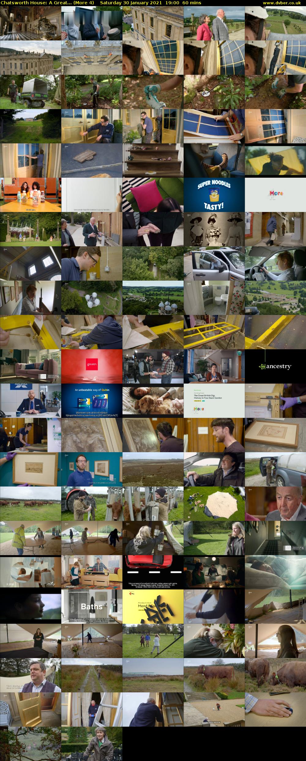 Chatsworth House: A Great... (More 4) Saturday 30 January 2021 19:00 - 20:00