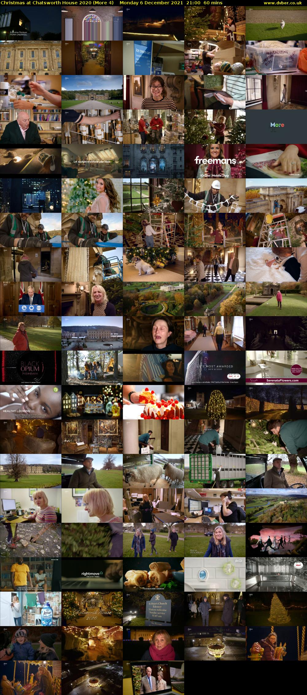 Christmas at Chatsworth House 2020 (More 4) Monday 6 December 2021 21:00 - 22:00