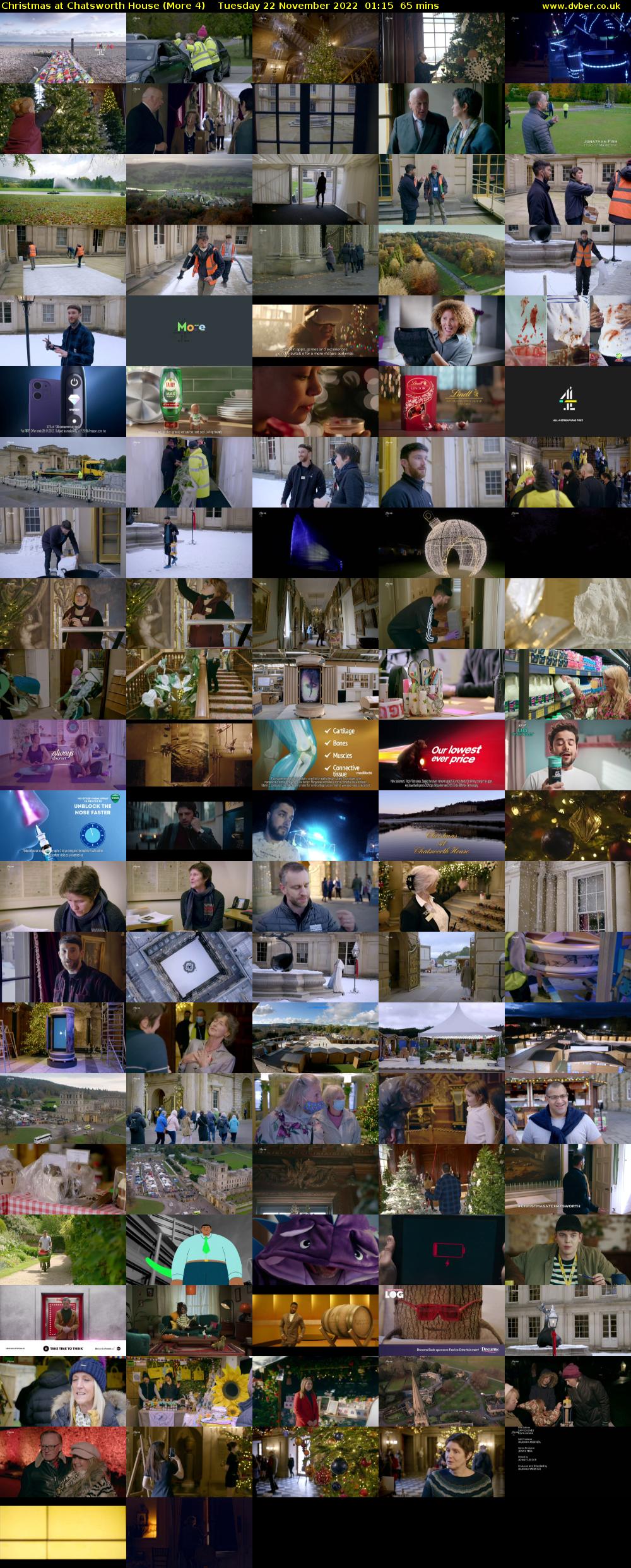 Christmas at Chatsworth House (More 4) Tuesday 22 November 2022 01:15 - 02:20