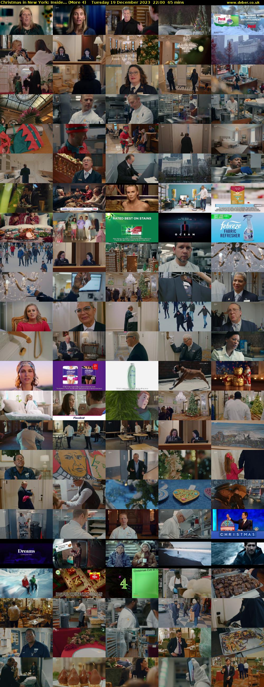 Christmas in New York: Inside... (More 4) Tuesday 19 December 2023 22:00 - 23:05