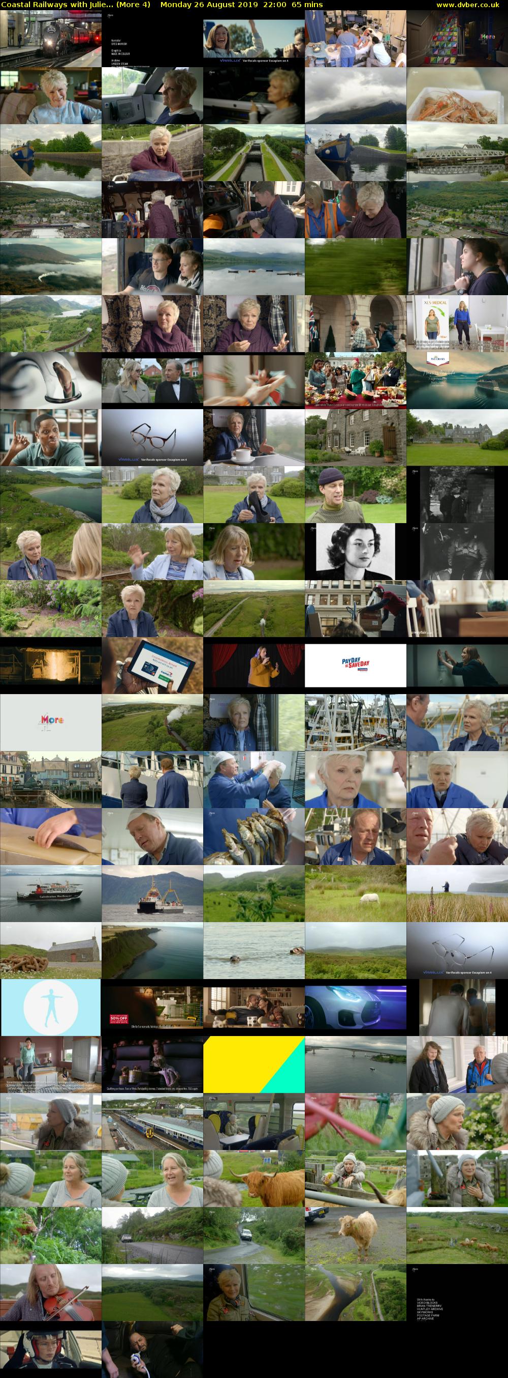 Coastal Railways with Julie... (More 4) Monday 26 August 2019 22:00 - 23:05