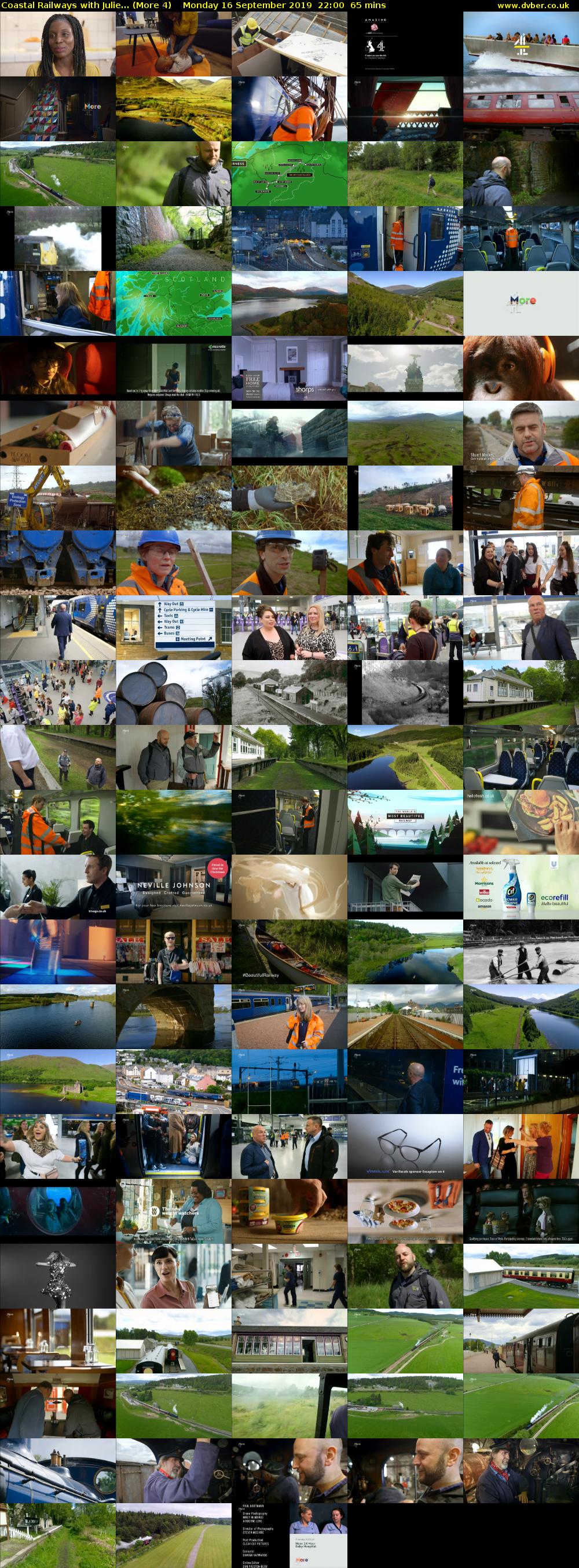Coastal Railways with Julie... (More 4) Monday 16 September 2019 22:00 - 23:05