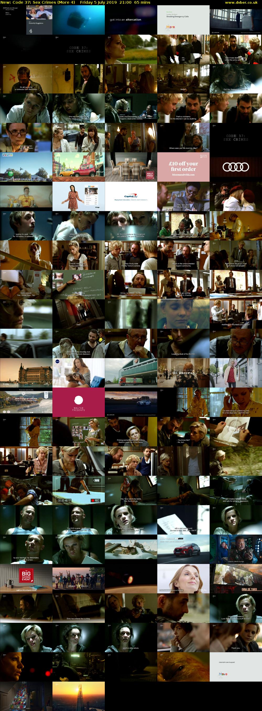 Code 37: Sex Crimes (More 4) Friday 5 July 2019 21:00 - 22:05